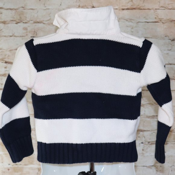 RALPH LAUREN TODDLER GIRLS' RUGBY STYLE SWEATER - Picture 3 of 6